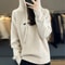 Korean Style Loose Fit Knitted Hoodie Women Cozy Spring To Winter Pullover 4
