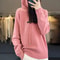 Korean Style Loose Fit Knitted Hoodie Women Cozy Spring To Winter Pullover 9