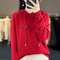 Korean Style Loose Fit Knitted Hoodie Women Cozy Spring To Winter Pullover 7