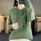 Korean Style Loose Fit Knitted Hoodie Women Cozy Spring To Winter Pullover 8