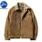 Mens Winter Corduroy Parka Plus Velvet Cotton Jacket Korean Casual Style 4