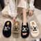 Womens Furry Slippers Plush Fur Slide Sandals For Home And Party 0