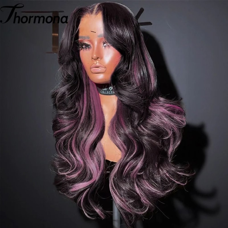 Balayage Blonde 13x6 Lace Front Body Wave Wig HD Synthetic Honey Ombre 3