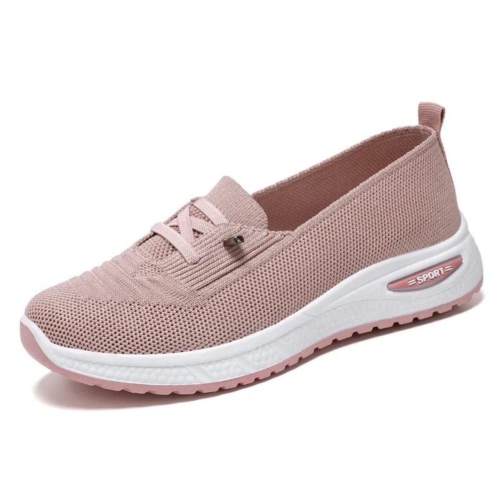 Womens Breathable Mesh Slip On Sneakers Orthopedic Platform Trainers 2
