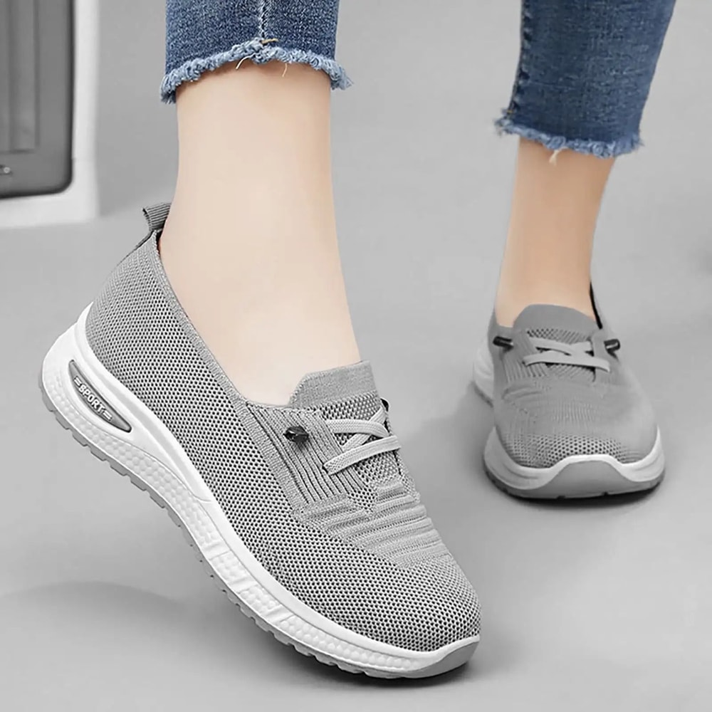 Womens Breathable Mesh Slip On Sneakers Orthopedic Platform Trainers 5