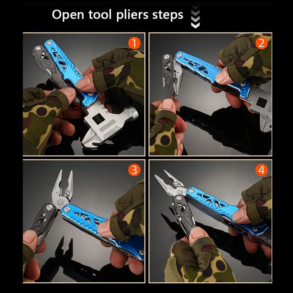 Multifunctional Camping Hammer Wrench Pliers All In One Emergency Tool 3