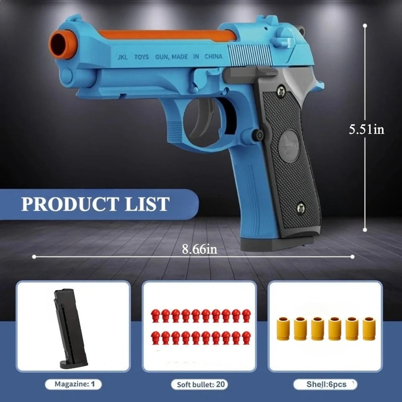 SIG17 Shell Ejecting Soft Bullet Toy Pistol With Blowback Action 7
