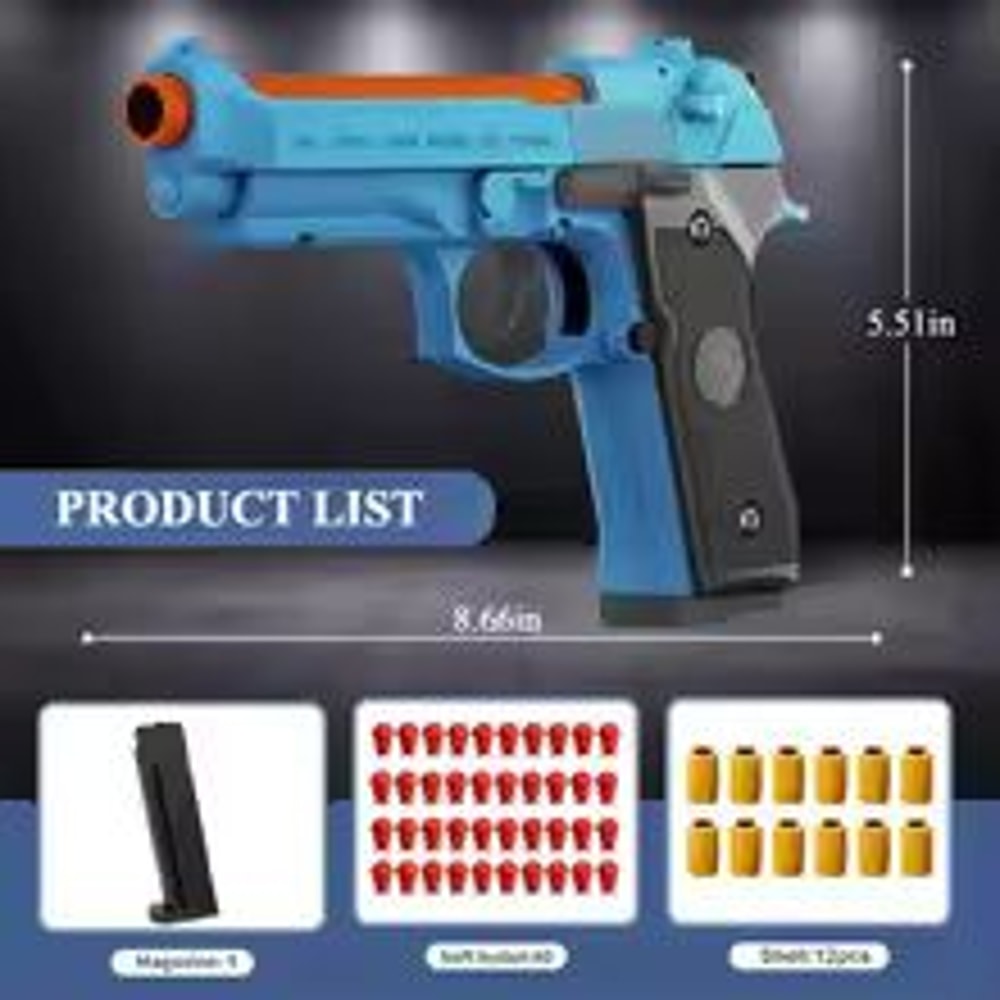 SIG17 Shell Ejecting Soft Bullet Toy Pistol With Blowback Action 8