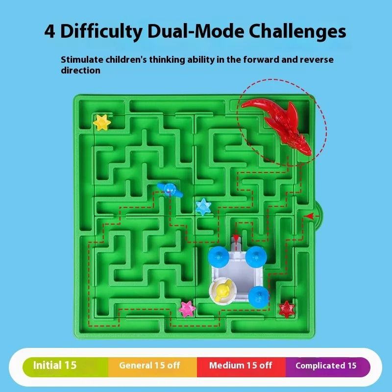 Challenge The Maze Thinking Board Game Multi Level Parent Child Tabletop Toy 6