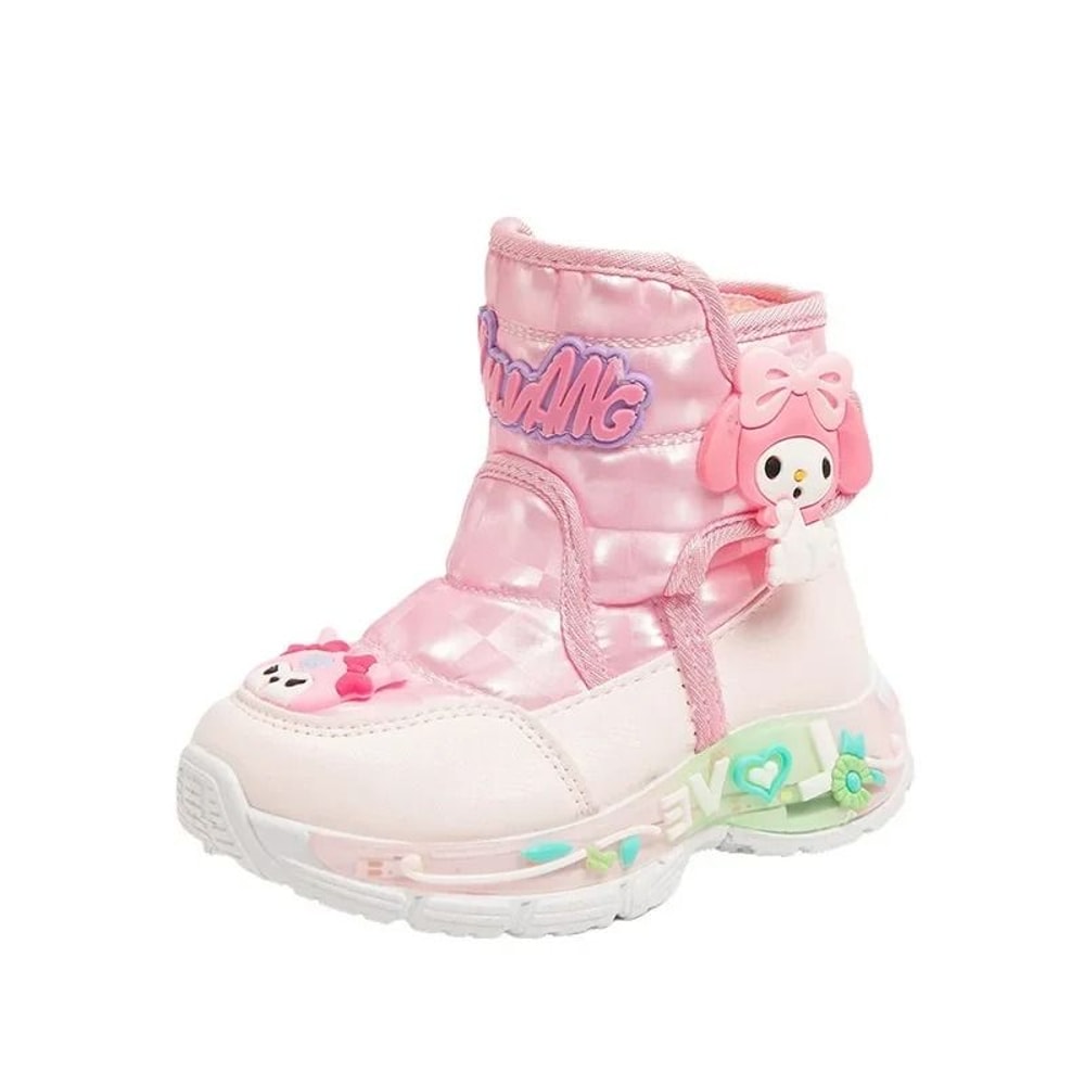 Sanrio Girls Snow Boots Cute Cartoon Non Slip Winter Princess Shoes 0