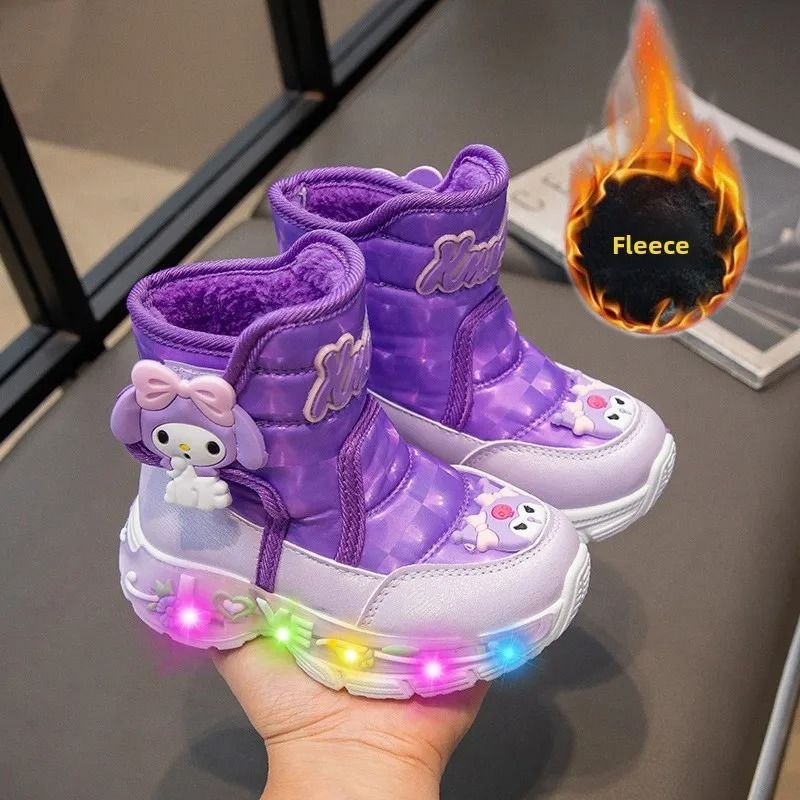 Sanrio Girls Snow Boots Cute Cartoon Non Slip Winter Princess Shoes 8