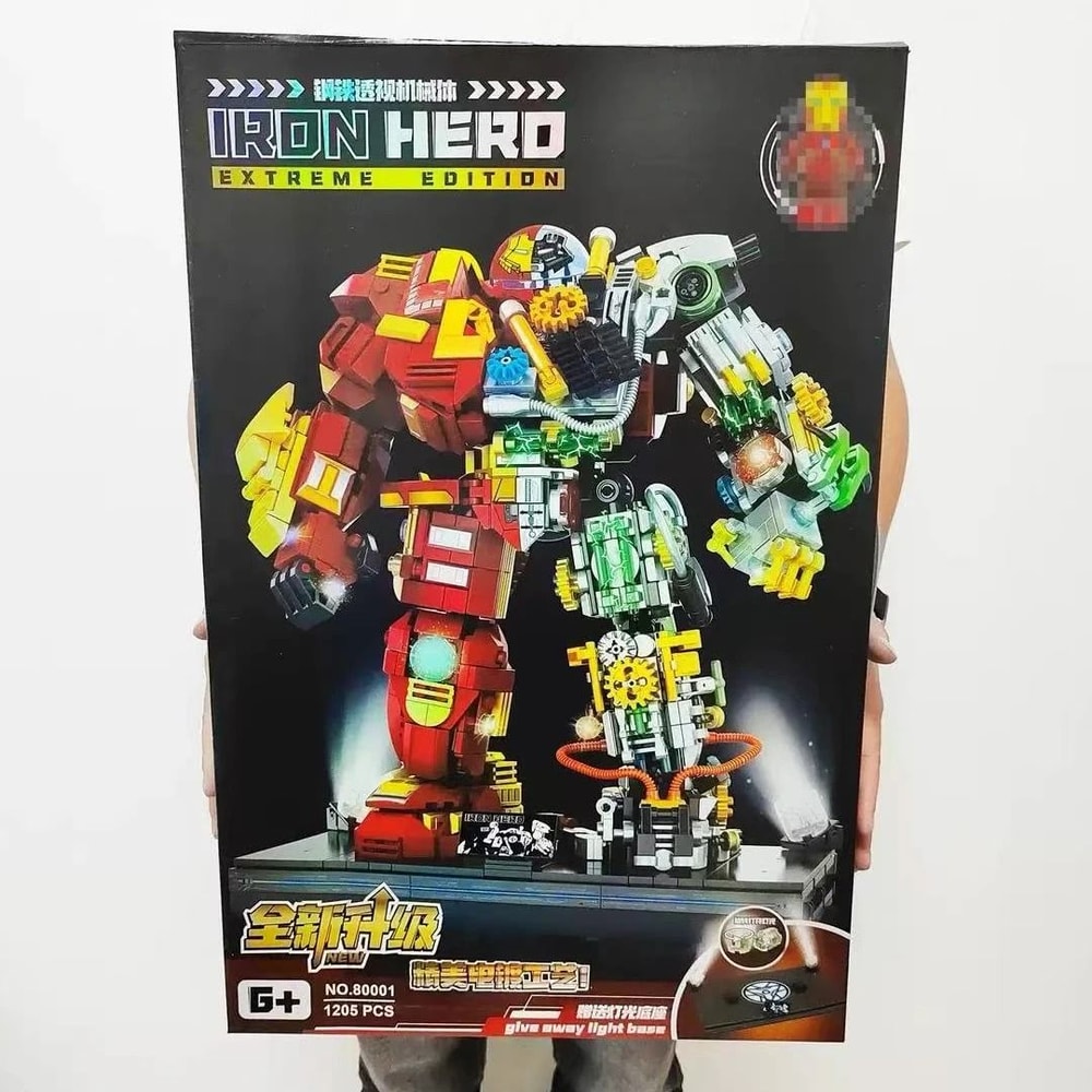Iron Heroes Mech Building Blocks Action Figure DIY Brick Set 4