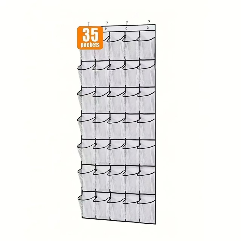 Over The Door Shoe Rack Hanging Organizer With Large Mesh Pockets 13