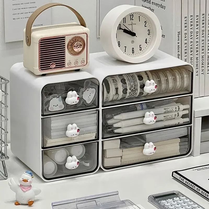 Multi Functional Desktop Drawer Organizer Box With Pen Holder 0