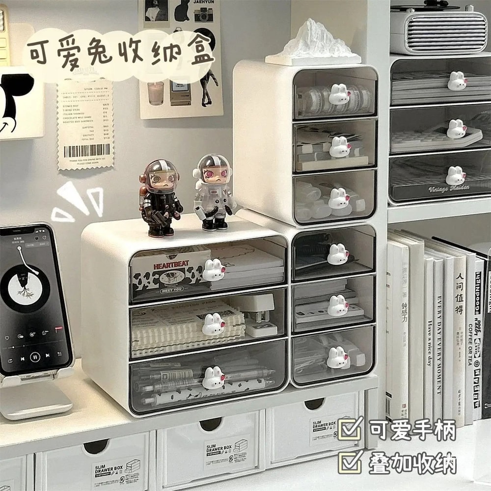 Multi Functional Desktop Drawer Organizer Box With Pen Holder 8