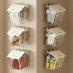 wall mounted onion and garlic storage box with no drill installation