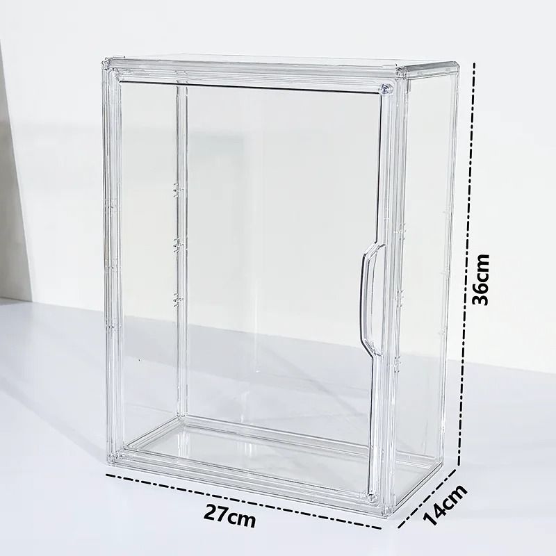 Clear Acrylic Figure Display Cabinet Large Capacity Dustproof Organizer 1
