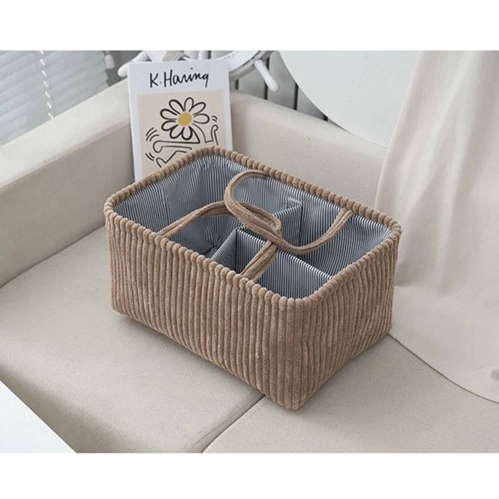 Large Bohemian Multi Compartment Storage Basket For Clothes And Toys 5