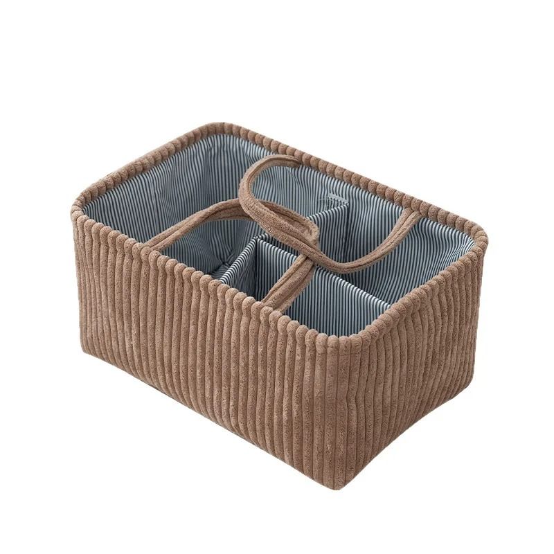 Large Bohemian Multi Compartment Storage Basket For Clothes And Toys 4