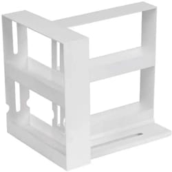 2 tier rotating spice organizer rack for kitchen cabinet storage