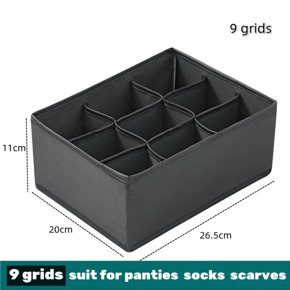 Drawer Clothes Organizer Box With Dividers For Underwear Socks And Jeans 16