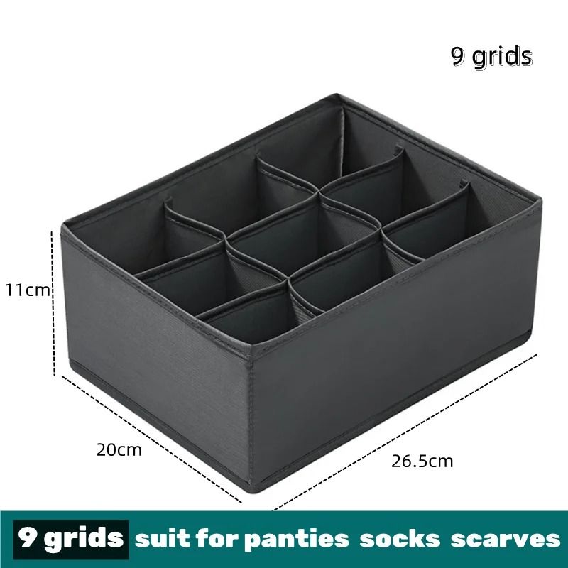 Drawer Clothes Organizer Box With Dividers For Underwear Socks And Jeans 16