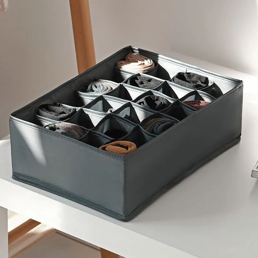 Drawer Clothes Organizer Box With Dividers For Underwear Socks And Jeans 27