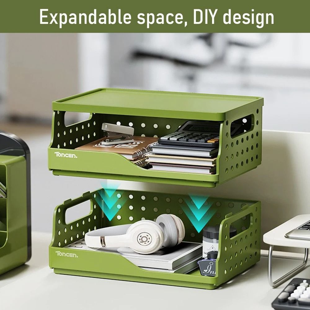 Foldable Desktop Bookshelf Organizer With Pegboard Storage Rack 17