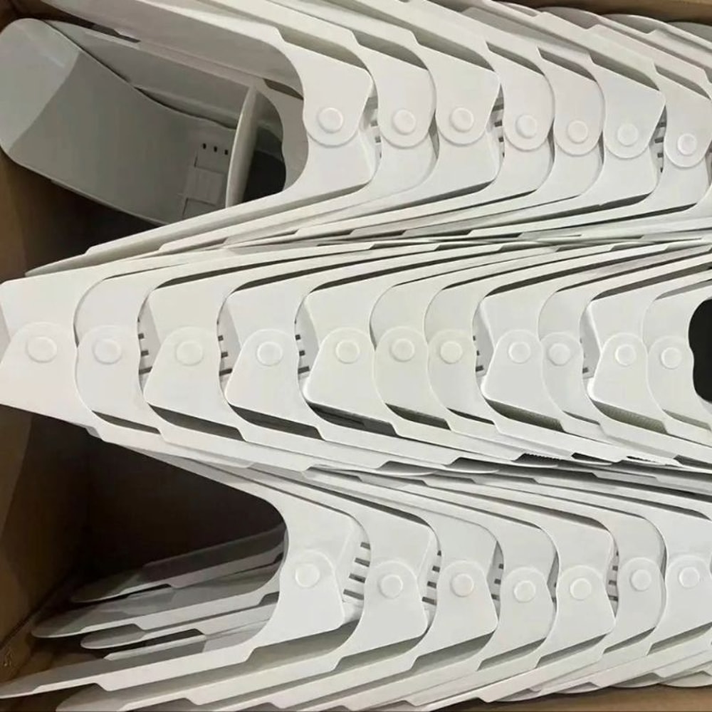 Adjustable Double Layer Shoe Rack Space Saving Plastic Shoe Organizer 7