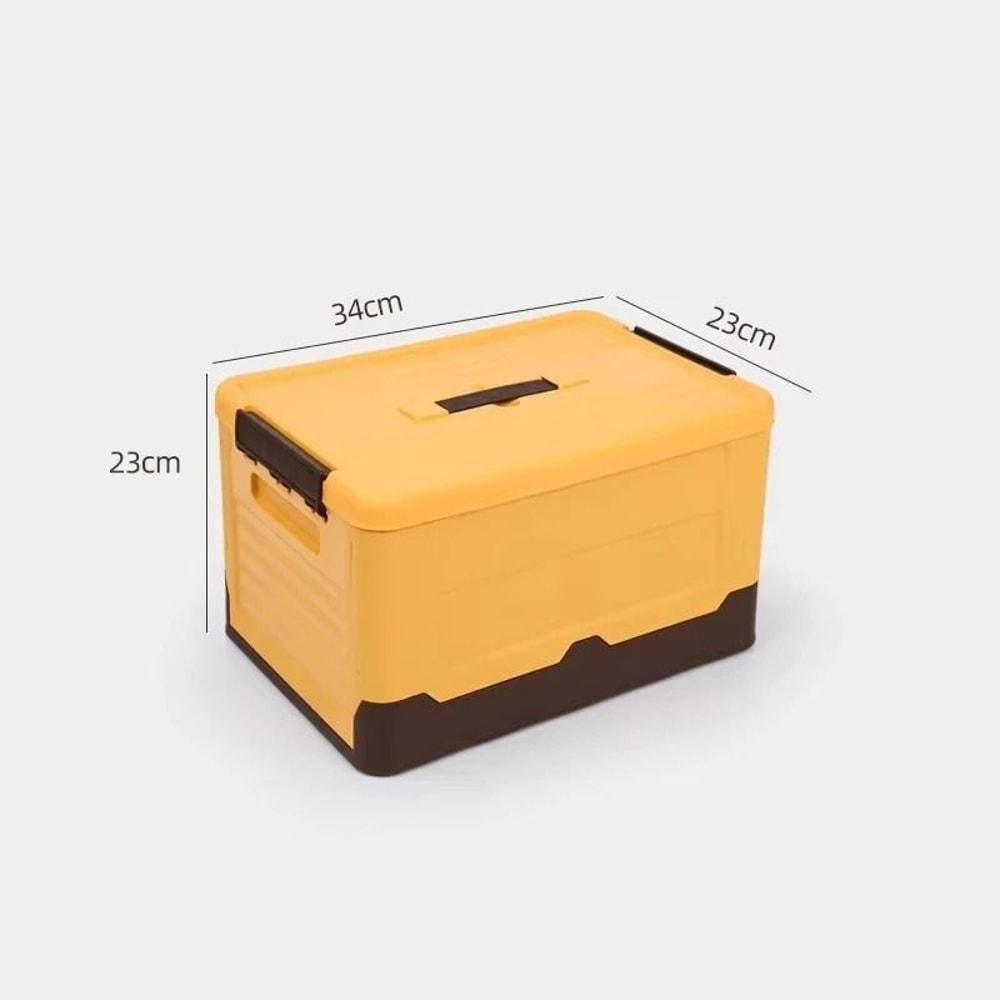 Large Foldable Storage Box With Lid Multifunction Plastic Organizer Basket 1