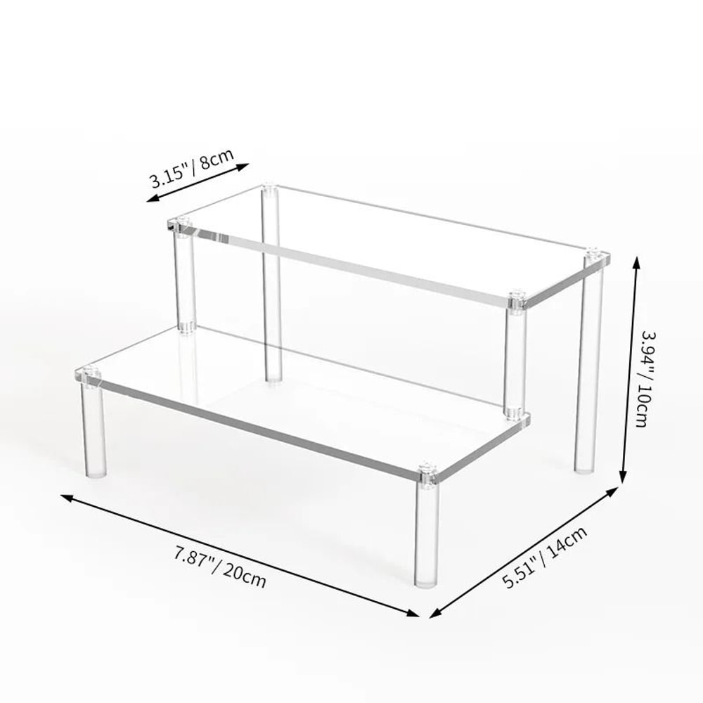 Multi Layer Acrylic Display Stand Transparent Trapezoid Shelf 2