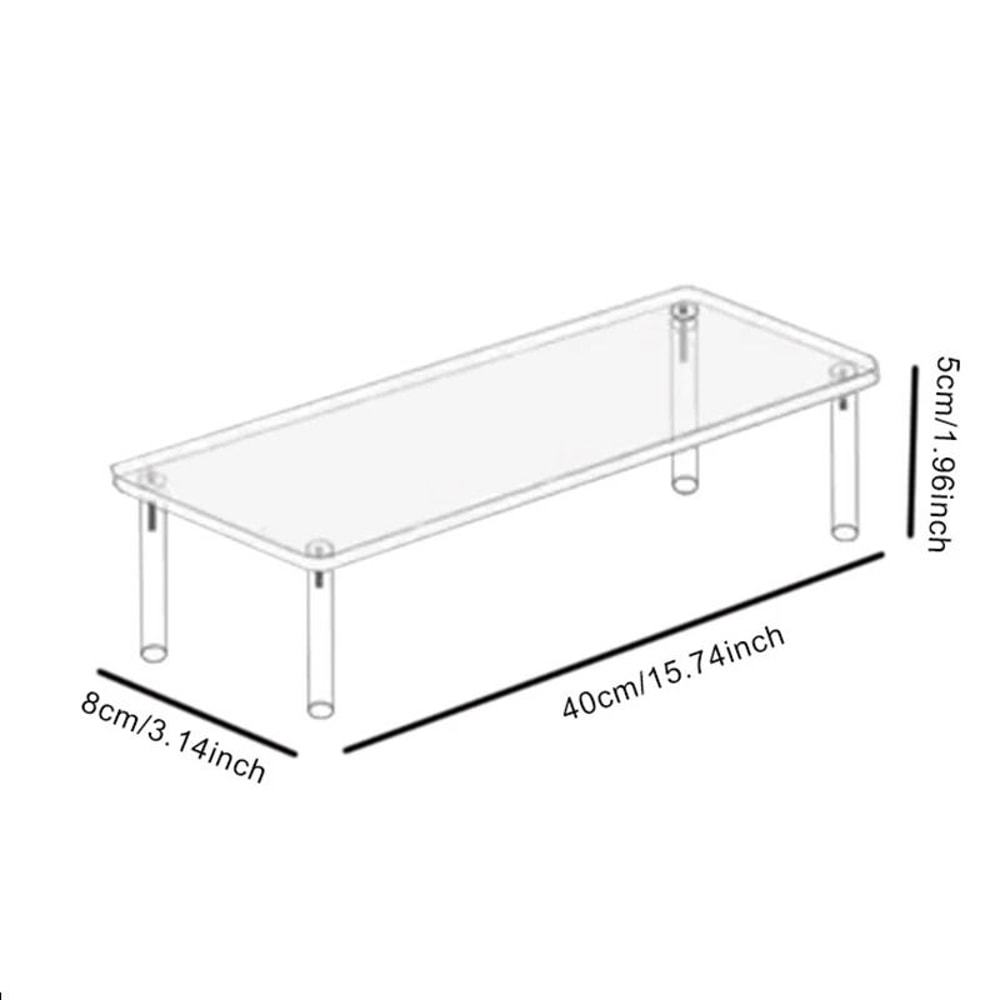 Multi Layer Acrylic Display Stand Transparent Trapezoid Shelf 9