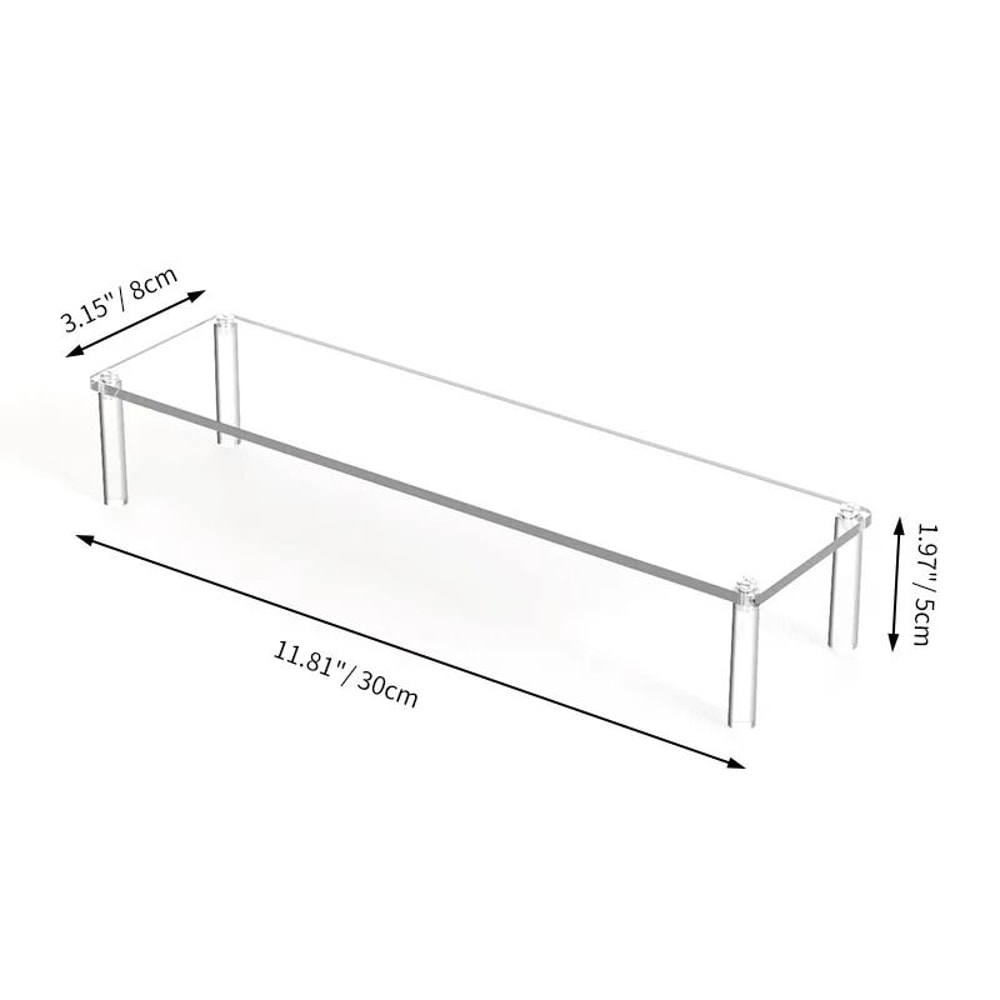 Multi Layer Acrylic Display Stand Transparent Trapezoid Shelf 5
