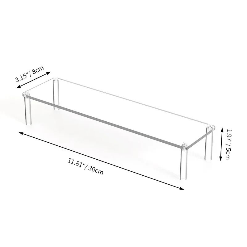 Multi Layer Acrylic Display Stand Transparent Trapezoid Shelf 5