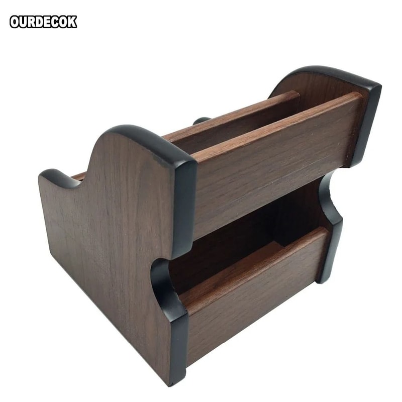 Creative Wooden Remote Control Organizer Box For Coffee Table And Desktop 2