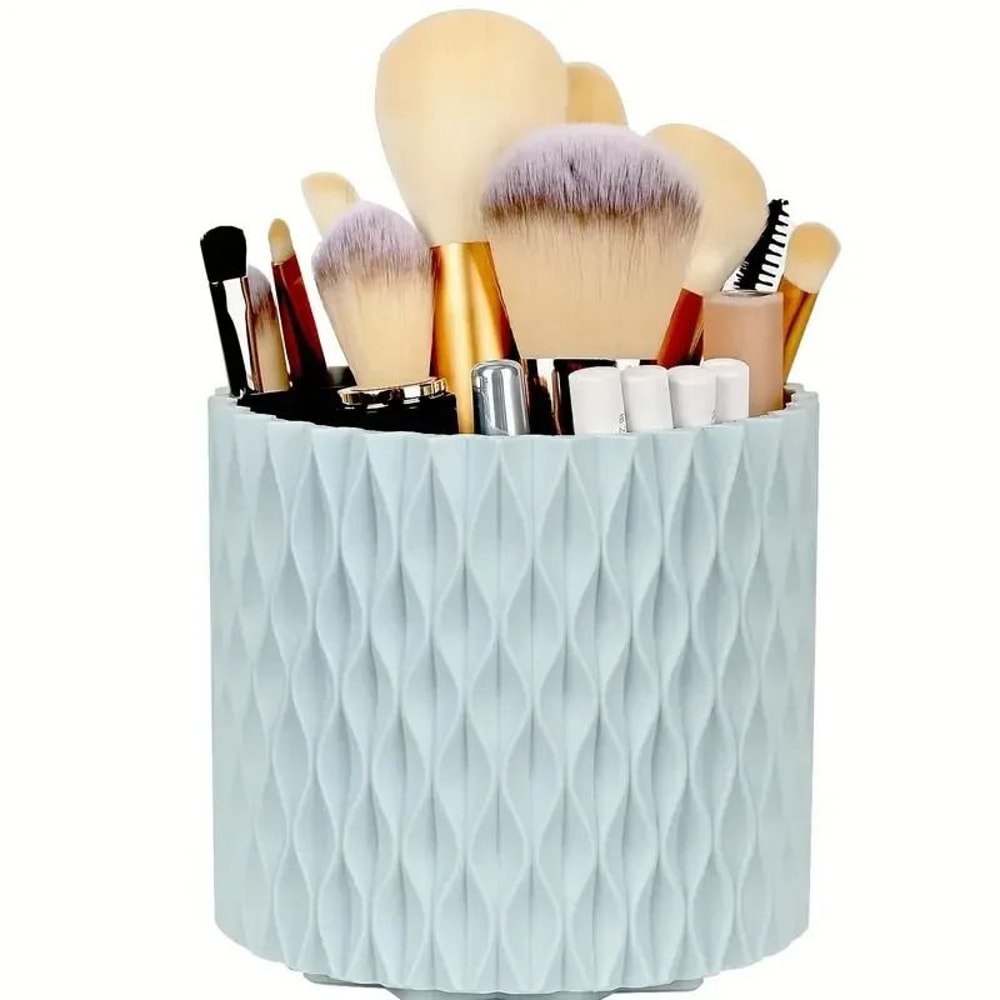 360 Rotating Makeup Brush Holder Organizer With 5 Slot Storage 0