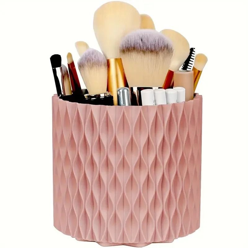 360 Rotating Makeup Brush Holder Organizer With 5 Slot Storage 1