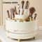 360 Rotating Makeup Brush Holder Organizer With 5 Slot Storage 9