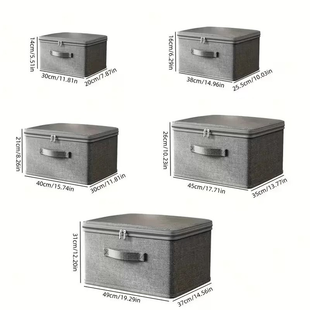 Large Capacity Clothes Storage Box With Zipper Folding Wardrobe Organizer Bag 8