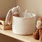 Solid White Cotton Rope Laundry Basket For Toys And Home Storage 5