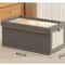 Large Foldable Canvas Storage Box With Clear Window For Closet Organization 0