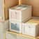 Large Foldable Canvas Storage Box With Clear Window For Closet Organization 10