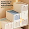 Large Foldable Canvas Storage Box With Clear Window For Closet Organization 12