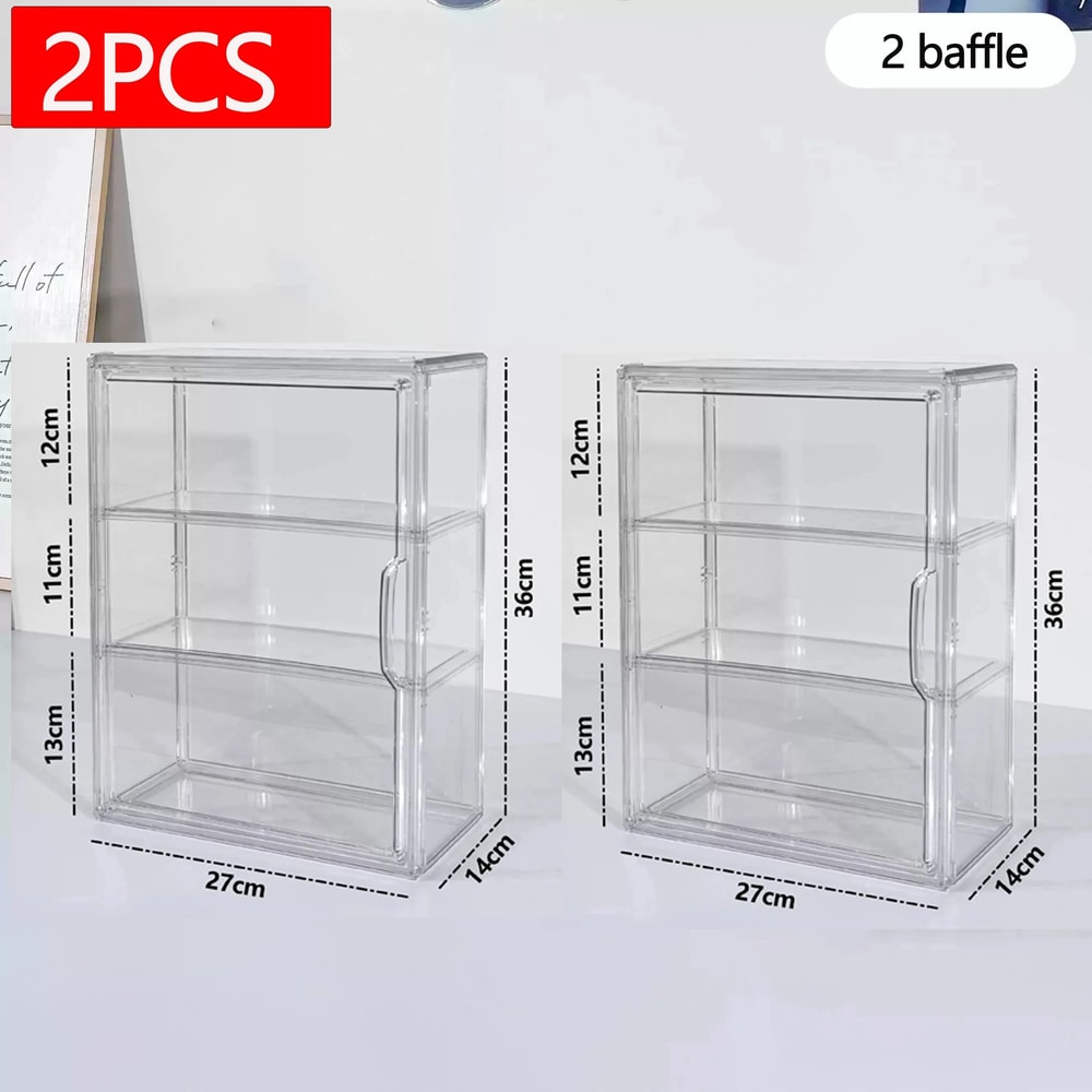 Transparent Acrylic Display Box For Labubu Dustproof Figure Organizer 2