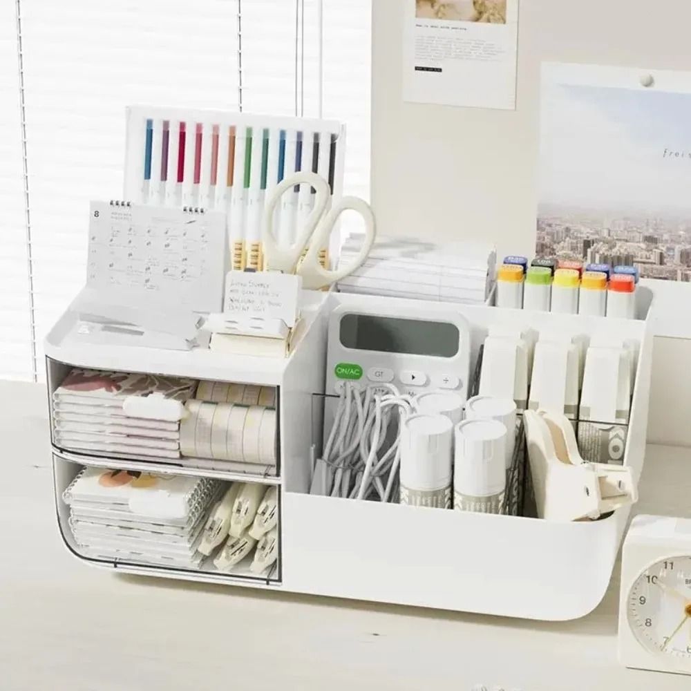 Cute Desktop Storage Box With Drawers For Cosmetics And Stationery 6