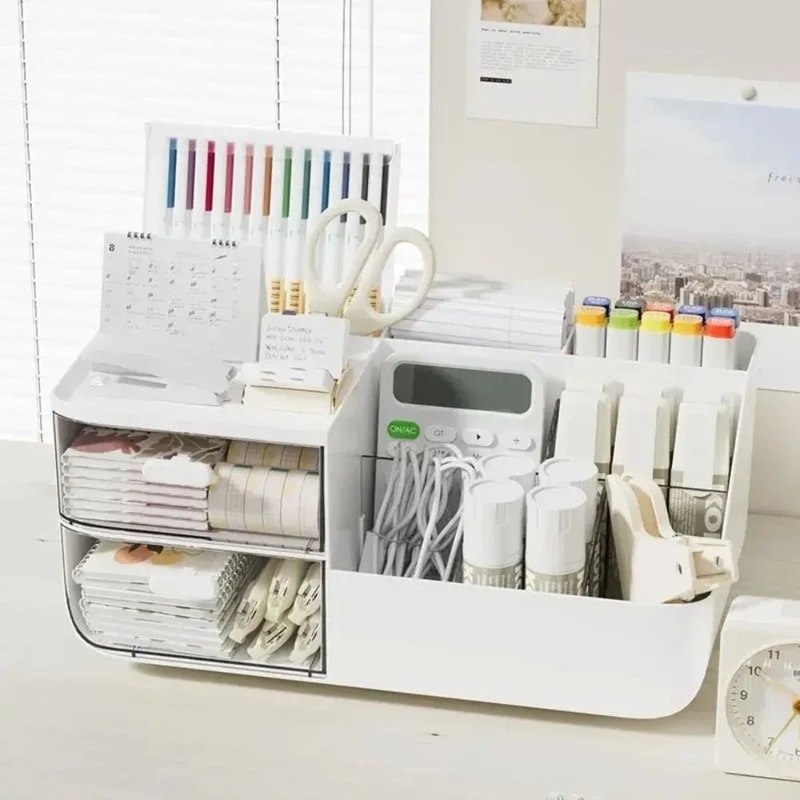 Cute Desktop Storage Box With Drawers For Cosmetics And Stationery 6