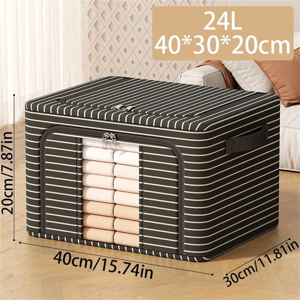 Portable Large Capacity Storage Box With Handles Foldable Dustproof Organizer 2