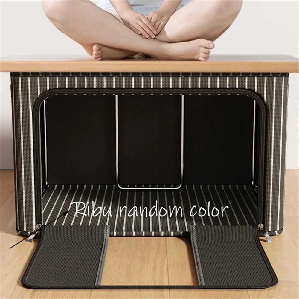 Portable Large Capacity Storage Box With Handles Foldable Dustproof Organizer 5