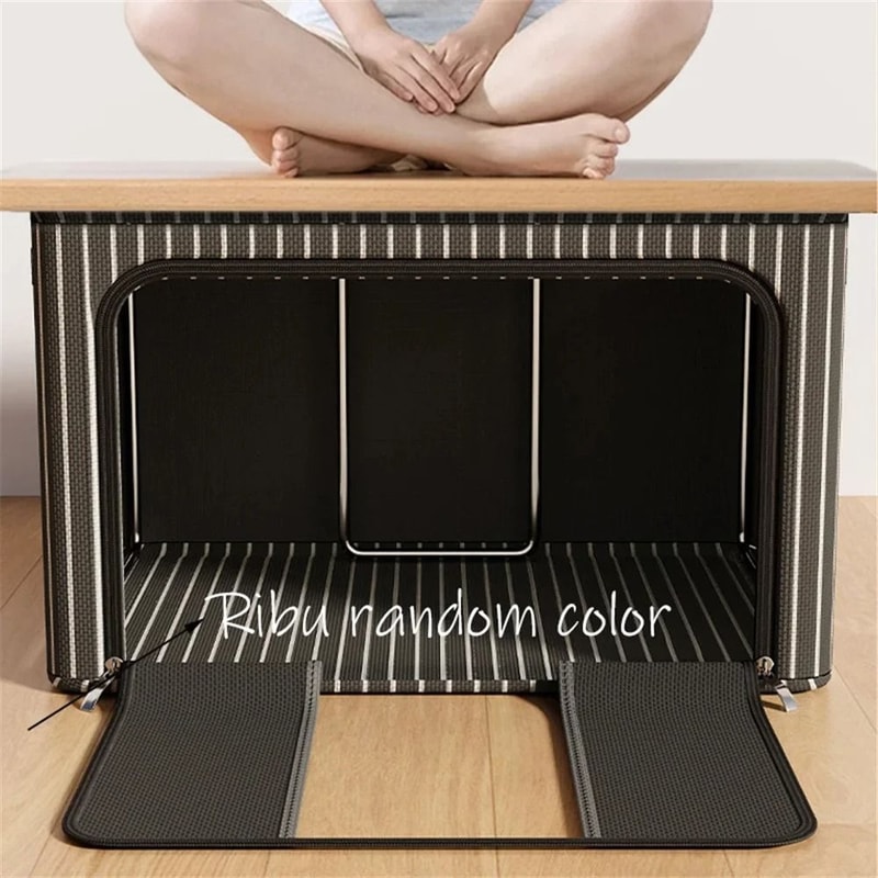 Portable Large Capacity Storage Box With Handles Foldable Dustproof Organizer 5