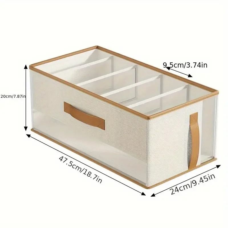 Large Capacity Handbag Organizer Box With Dividers Open Top Wardrobe Storage 0